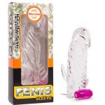 Penis Sleeve With Vibration Clear Extendere Si Prelungitoare Penis
