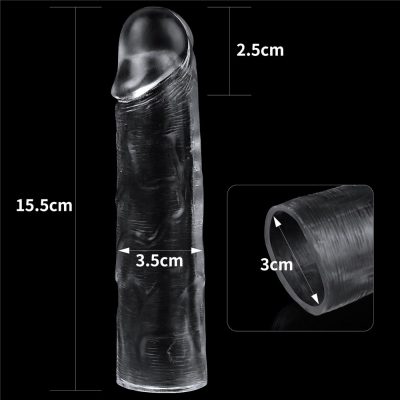 Flawless Clear Penis Sleeve Add 1'' Extendere Si Prelungitoare Penis