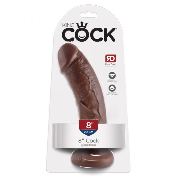 Realist King Cock 8 inch Cock Brown Din PVC