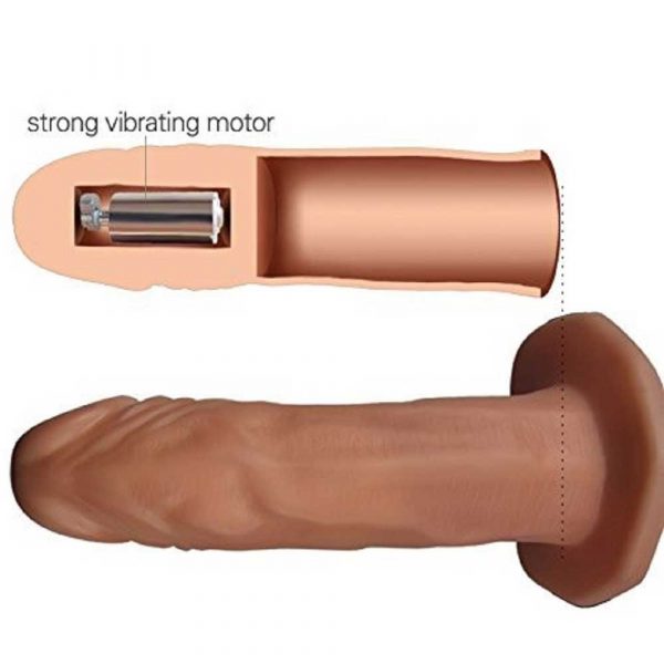 Strapon Vibrating Unisex Hollow Strap On Din PVC Flesh