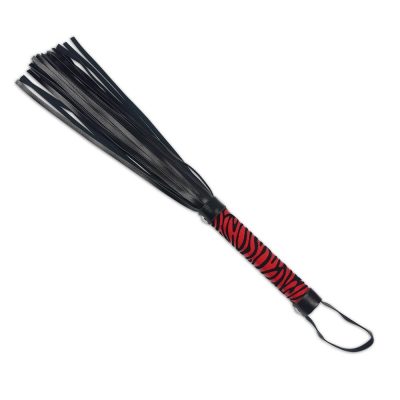 Whip Me Baby Leather Whip Black/Red Model