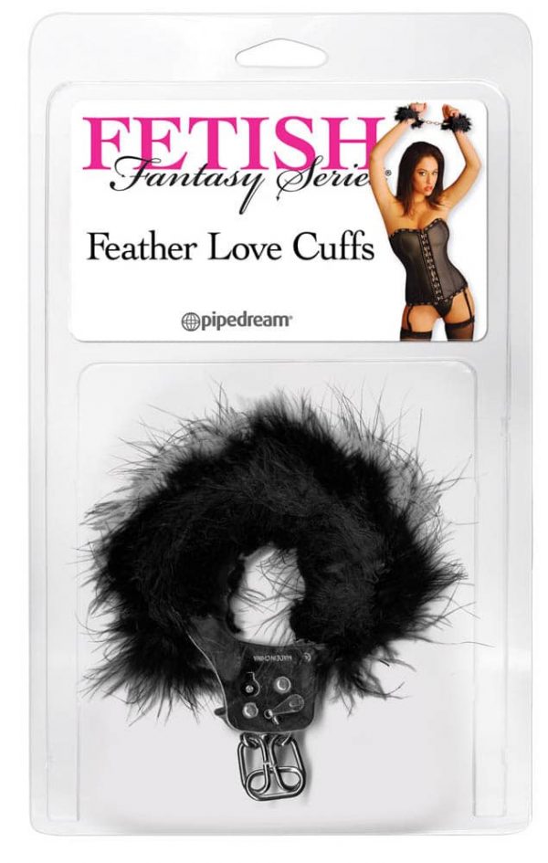 Fetish Fantasy Series  Feather Love Cuffs Black Model