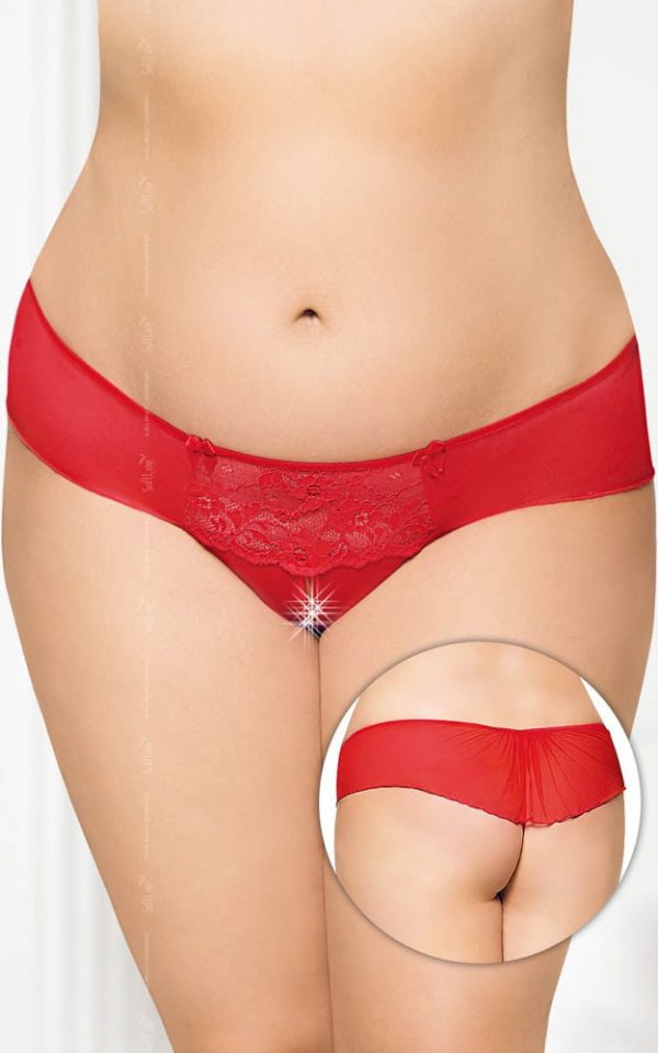 G-string 2433 - Plus Size - red    XL - Chiloti Sexy Pentru Femei