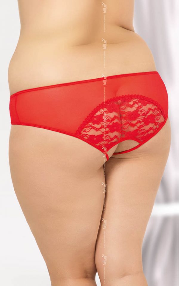 Detalii Panties 2466 - Plus Size - red    3XL