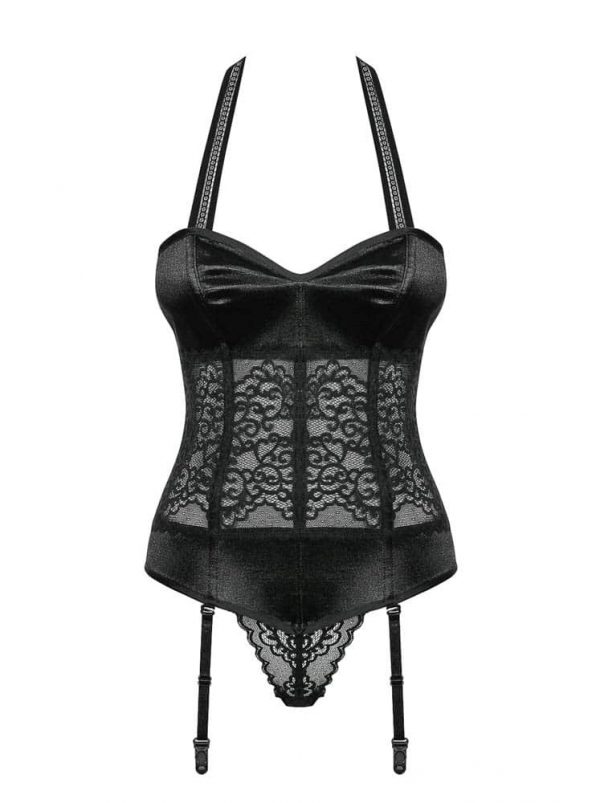 Ailay corset & thong black L/XL - Corsete