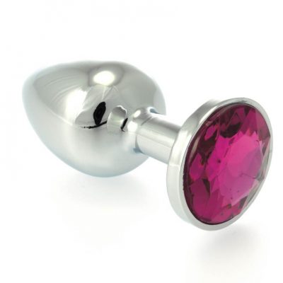 Butt Plug Small Metal With Crystal Red - Dopuri Anale