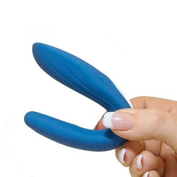 Double Whale Stimulator Clitoris Rezistent La Apă Culoare Albastru
