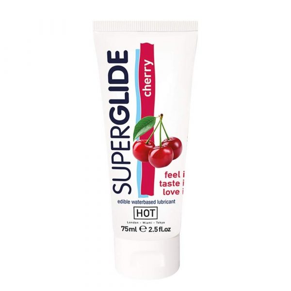 HOT Superglide edible lubricant waterbased - CHERRY - 75ml Model
