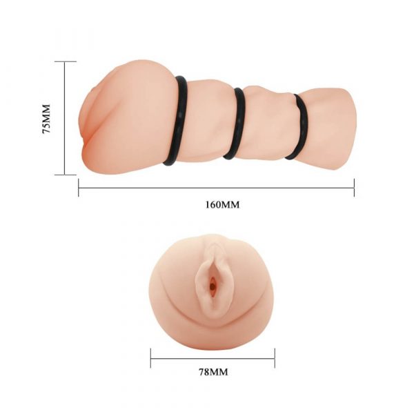 Masturbation Sleeve three sizes of silicone rings attachment tighten more sensation TPR material Model