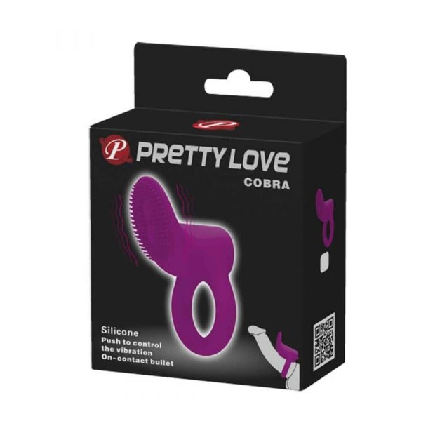 Pretty Love Cobra Purple Inel Penis Cu Vibrații Culoare Violet