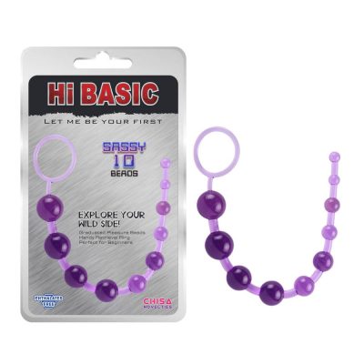 Sassy Anal Beads Purple Model