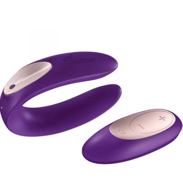 Satisfyer Double Plus Remote Stimulator Clitoris Pentru Punctul G Culoare Violet