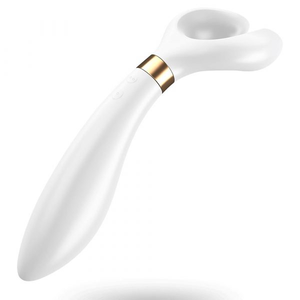 Satisfyer Partner Multifun 3 (White) Stimulator Clitoris Cu Cap Rotativ Culoare Alb